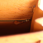 Hermes Kelly Sellier 35 Cognac Ostrich Gold Hardware