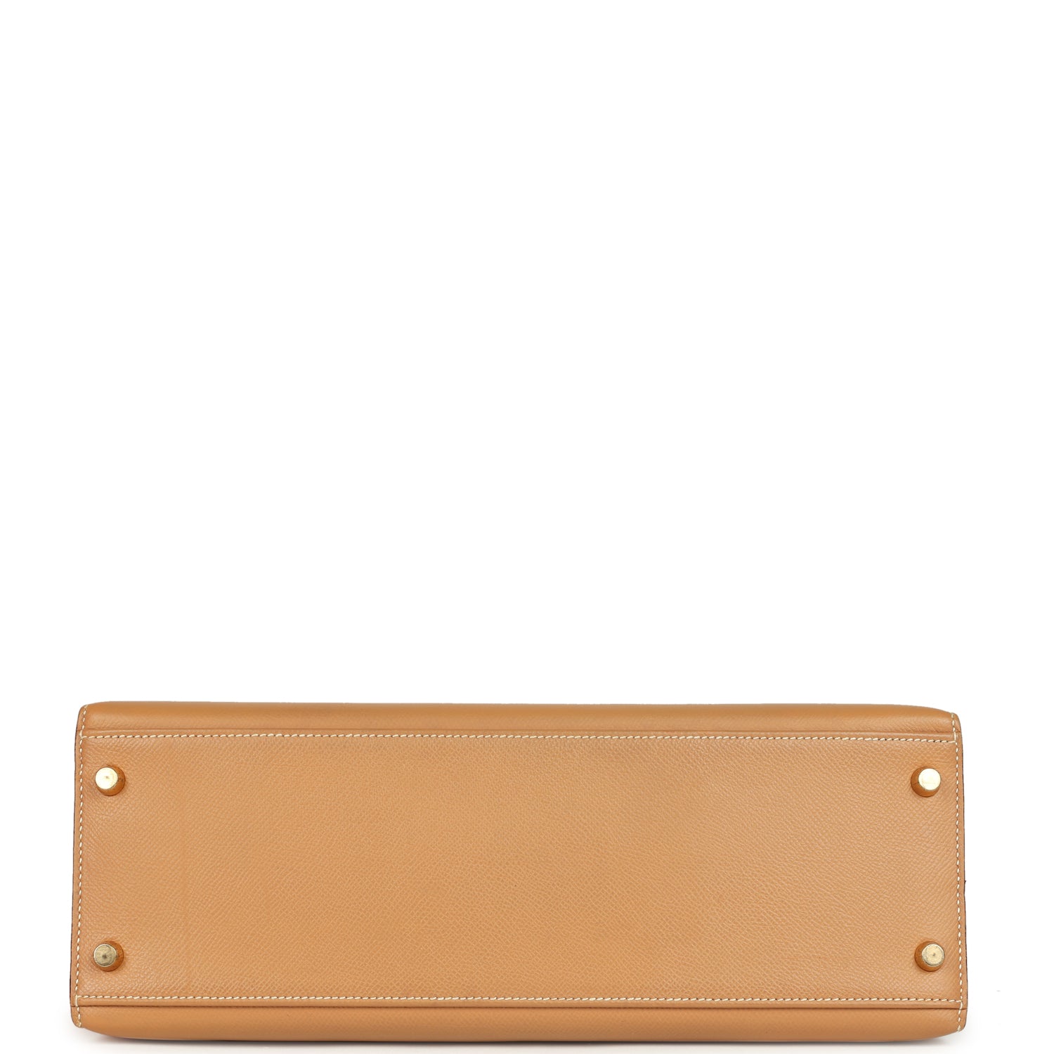 Vintage Hermes Sellier Kelly 32 Naturel Courchevel Gold Hardware