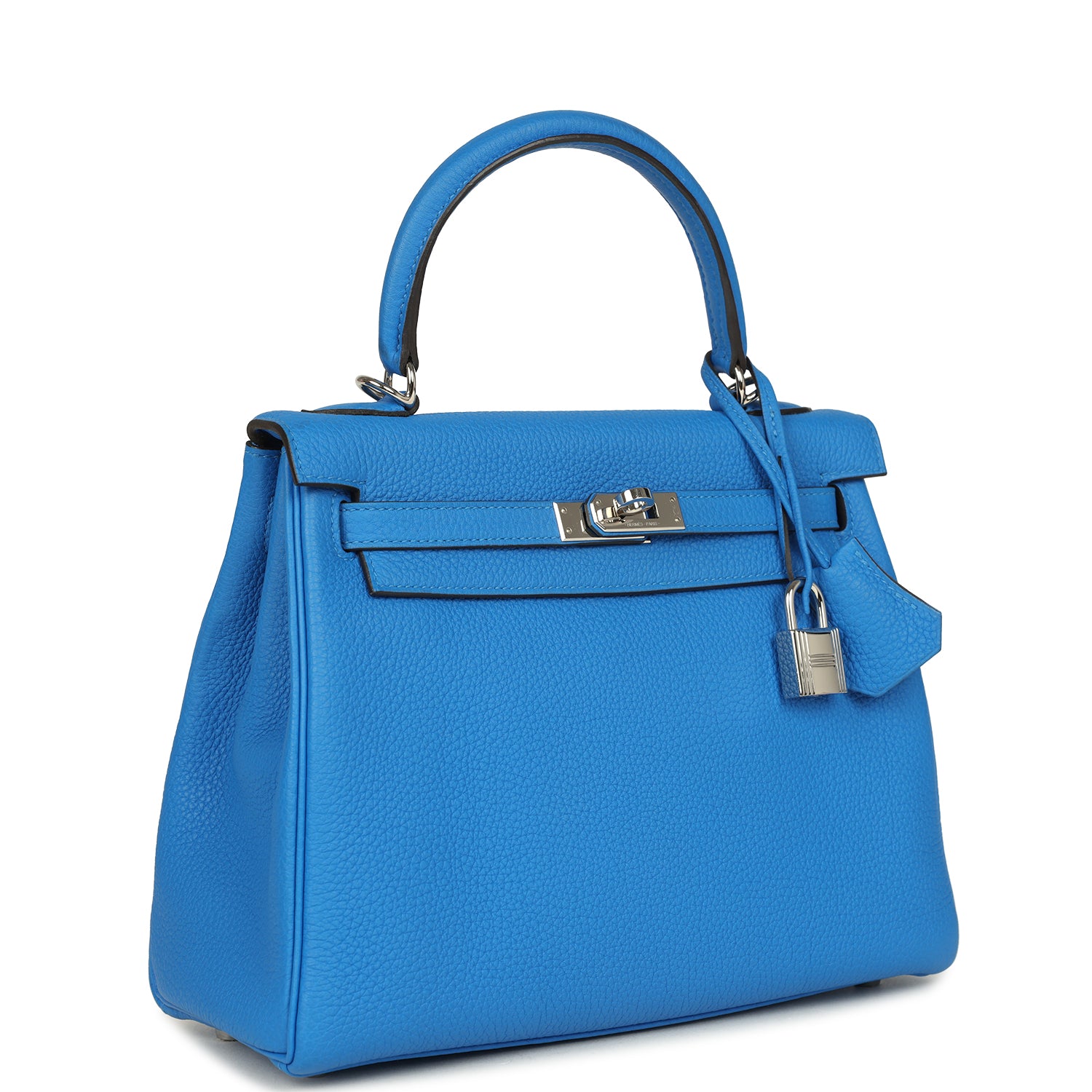Hermes Kelly Retourne 25 Bleu France Togo Palladium Hardware