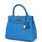 Hermes Kelly Retourne 25 Bleu France Togo Palladium Hardware