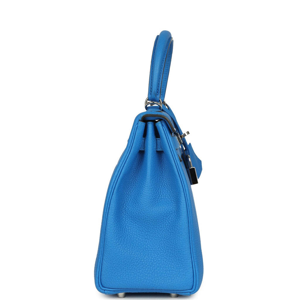 Hermes Kelly Retourne 25 Bleu France Togo Palladium Hardware