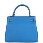 Hermes Kelly Retourne 25 Bleu France Togo Palladium Hardware