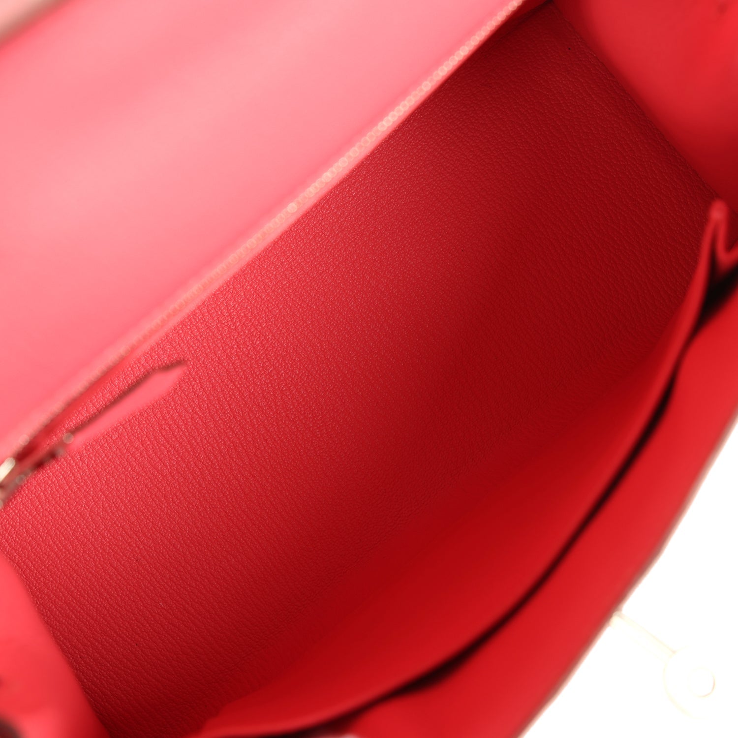 Hermes Kelly Sellier 25 Rose Lipstick Chevre Mysore Palladium Hardware