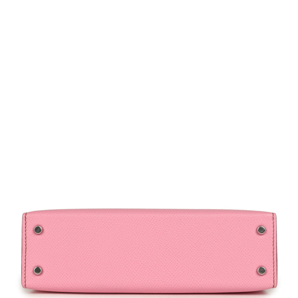 Hermes Kelly Sellier 20 Bubblegum Epsom Palladium Hardware