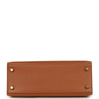 Hermes Kelly Sellier 25 Gold Madame and Miel Shiny Niloticus Crocodile Touch Gold Hardware