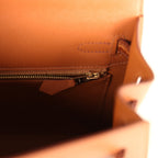 Hermes Kelly Sellier 25 Gold Madame and Miel Shiny Niloticus Crocodile Touch Gold Hardware