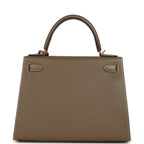 Hermes Kelly Sellier 28 Etoupe Epsom Gold Hardware