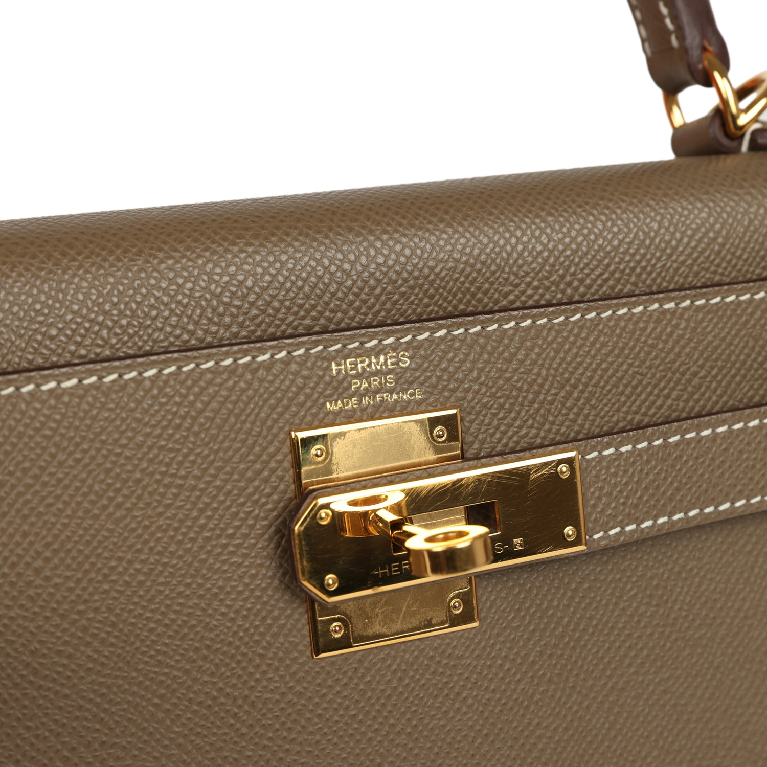 Hermes Kelly Sellier 28 Etoupe Epsom Gold Hardware
