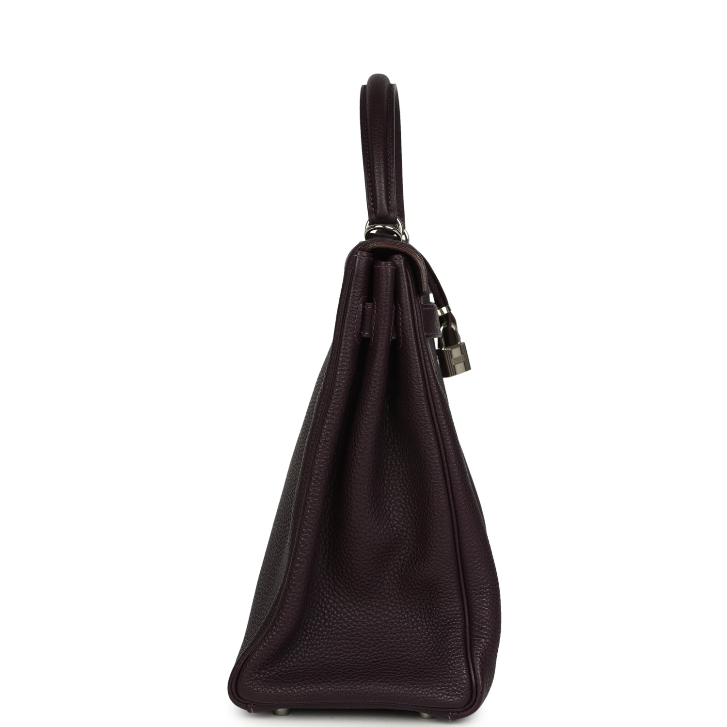 Hermes Kelly Retourne 35 Raisin Togo Palladium Hardware