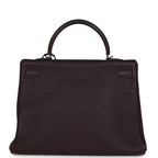 Hermes Kelly Retourne 35 Raisin Togo Palladium Hardware