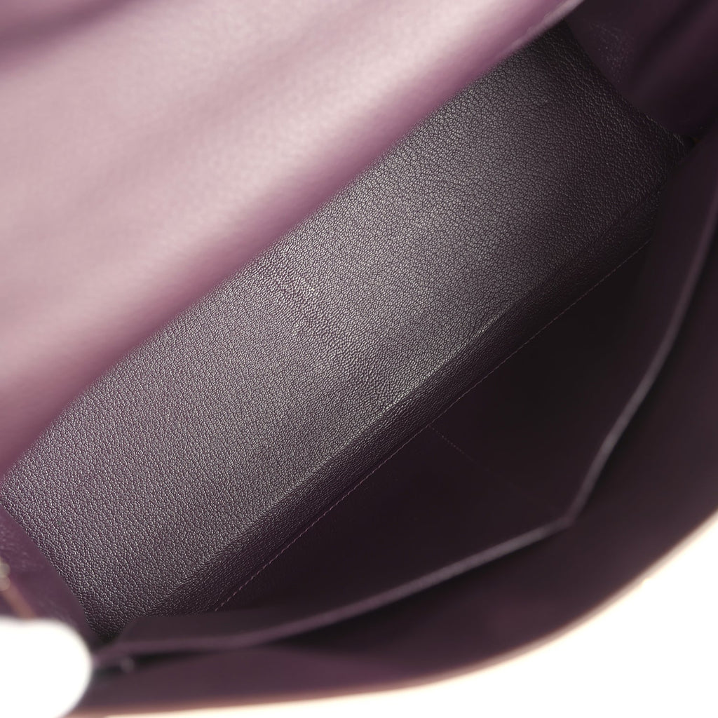 Hermes Kelly Retourne 35 Raisin Togo Palladium Hardware