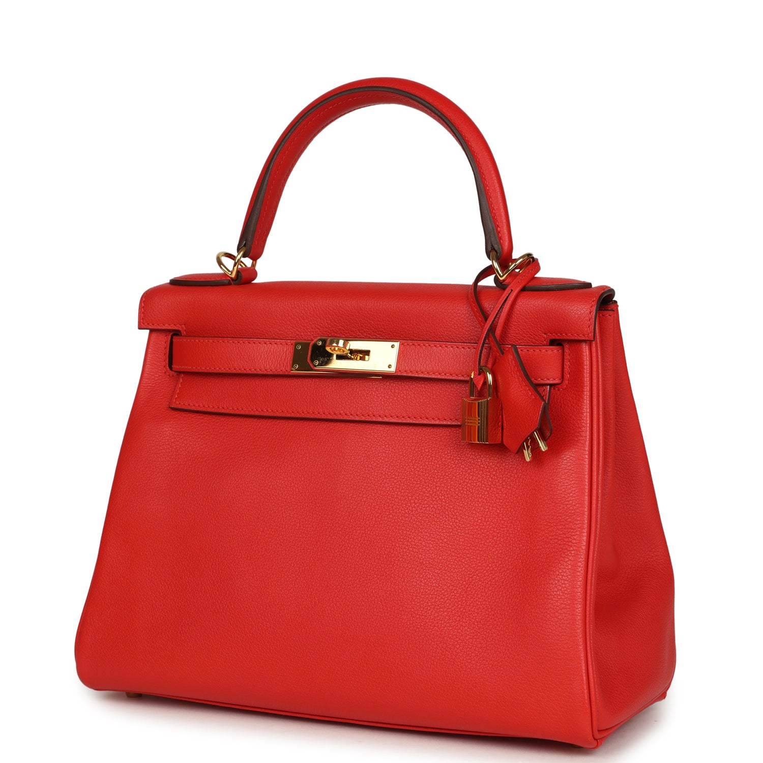 Hermes Kelly Retourne 28 Rouge Tomate Evercolor Gold Hardware