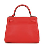 Hermes Kelly Retourne 28 Rouge Tomate Evercolor Gold Hardware