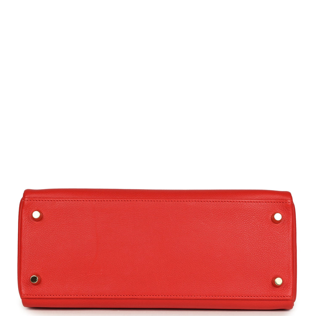 Hermes Kelly Retourne 28 Rouge Tomate Evercolor Gold Hardware