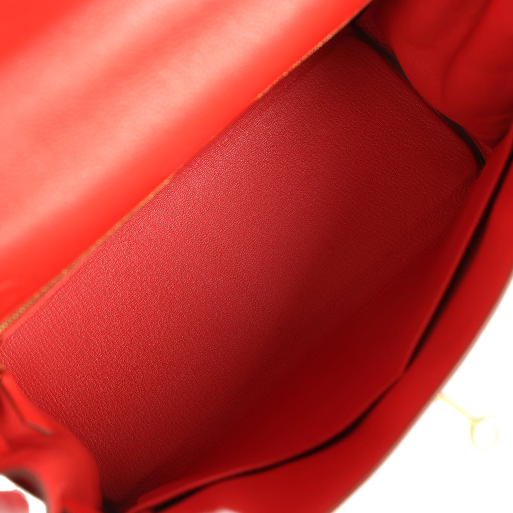 Hermes Kelly Retourne 28 Rouge Tomate Evercolor Gold Hardware