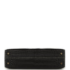 Hermes Special Order (HSS) Kelly Sellier 20 Black and Vanille Matte Alligator Permabrass Hardware