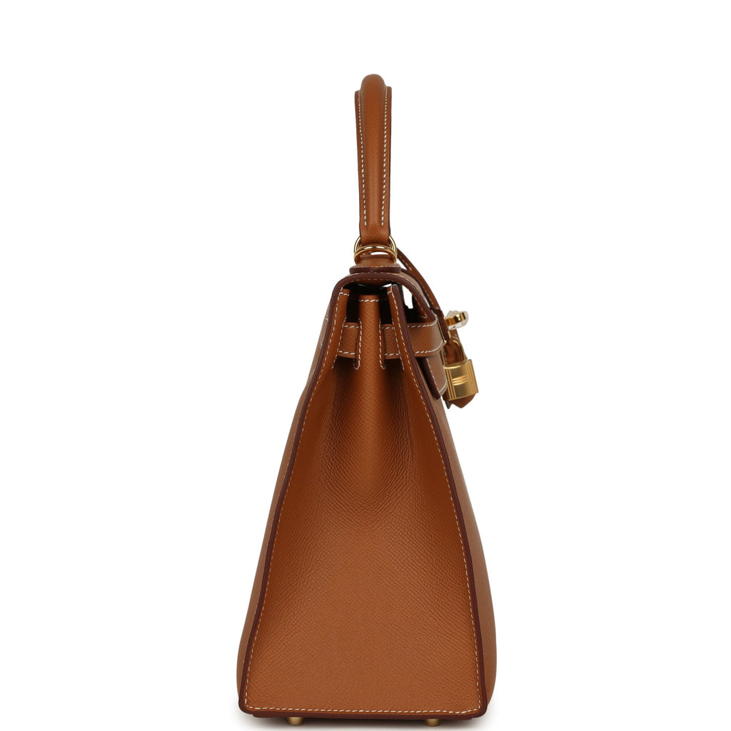 Hermes Kelly Sellier 28 Gold Epsom Gold Hardware