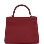Hermes Kelly Retourne 28 Rouge Grenat Togo Gold Hardware