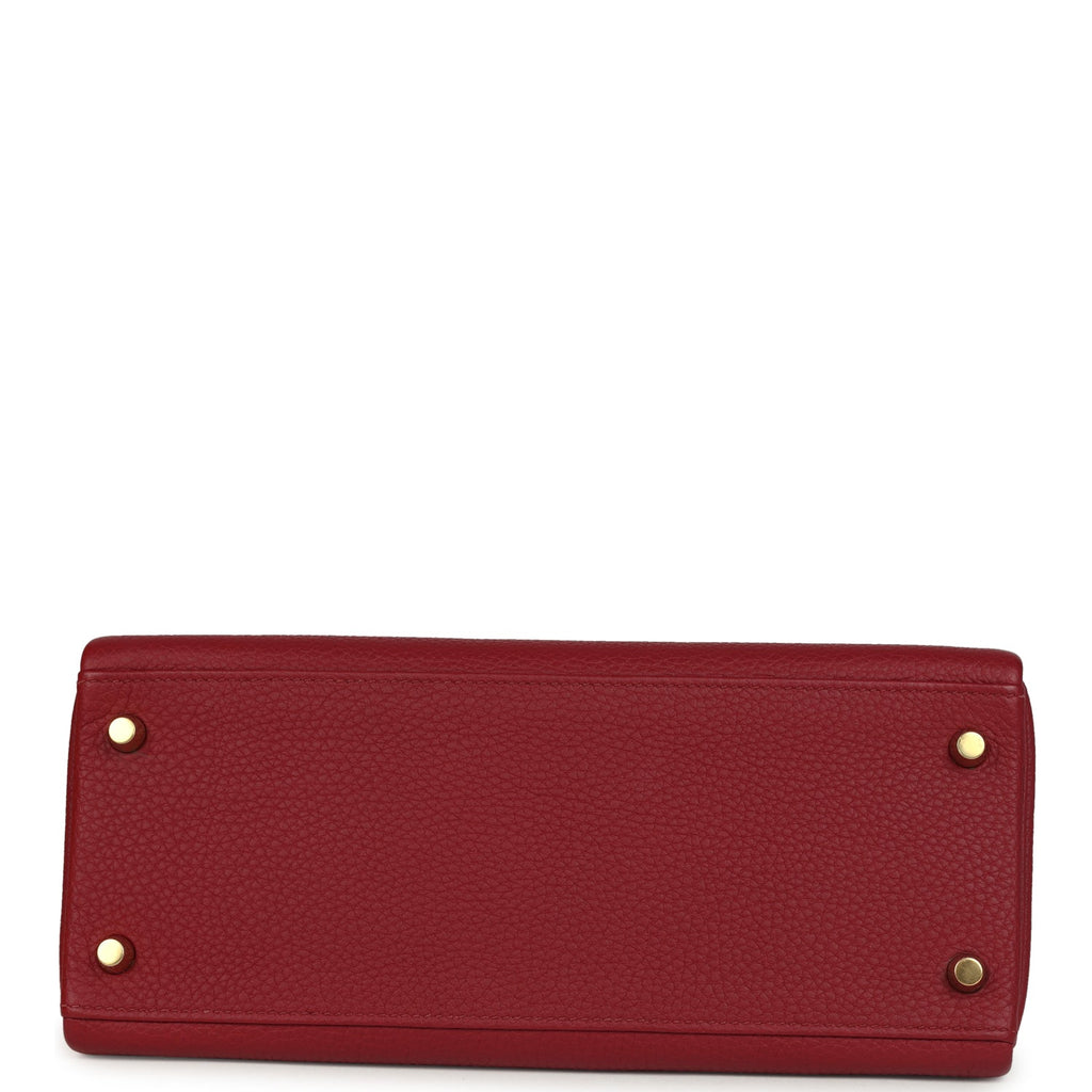 Hermes Kelly Retourne 28 Rouge Grenat Togo Gold Hardware