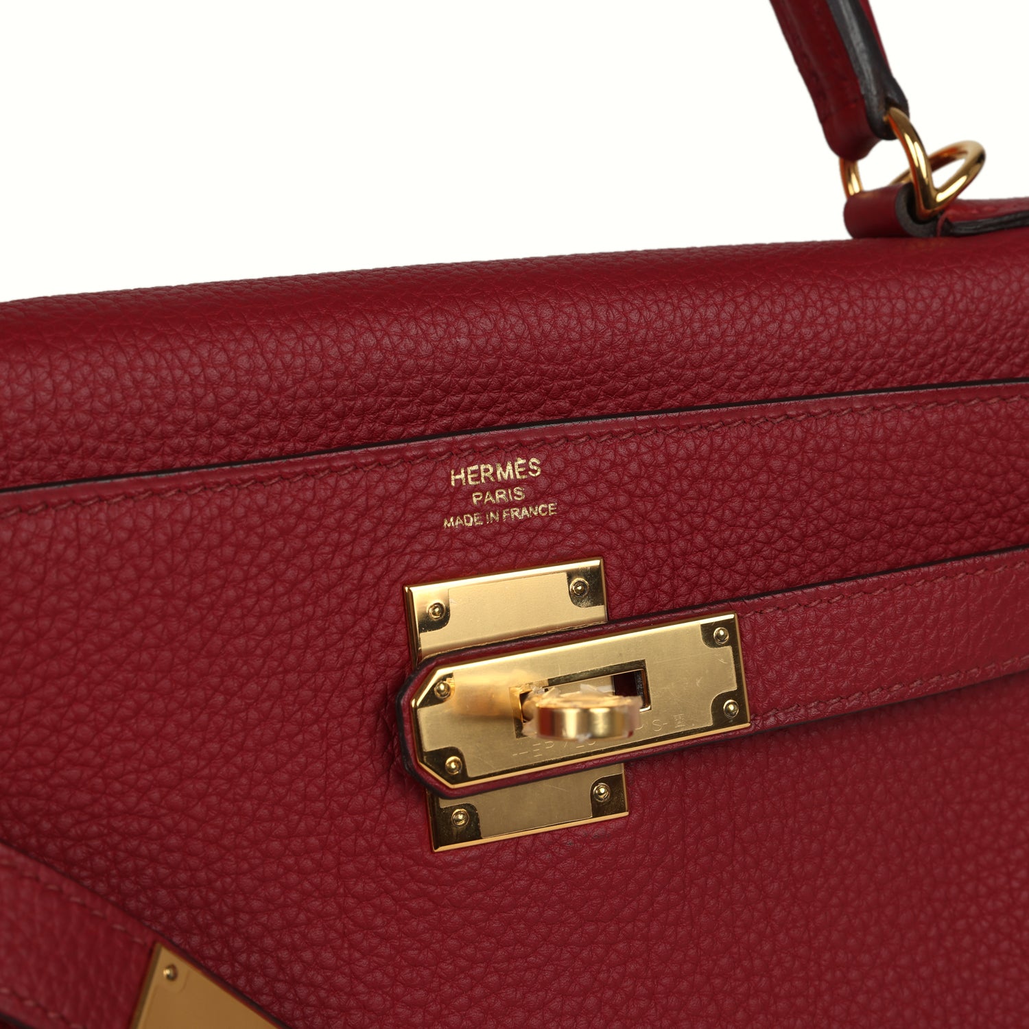 Hermes Kelly Retourne 28 Rouge Grenat Togo Gold Hardware