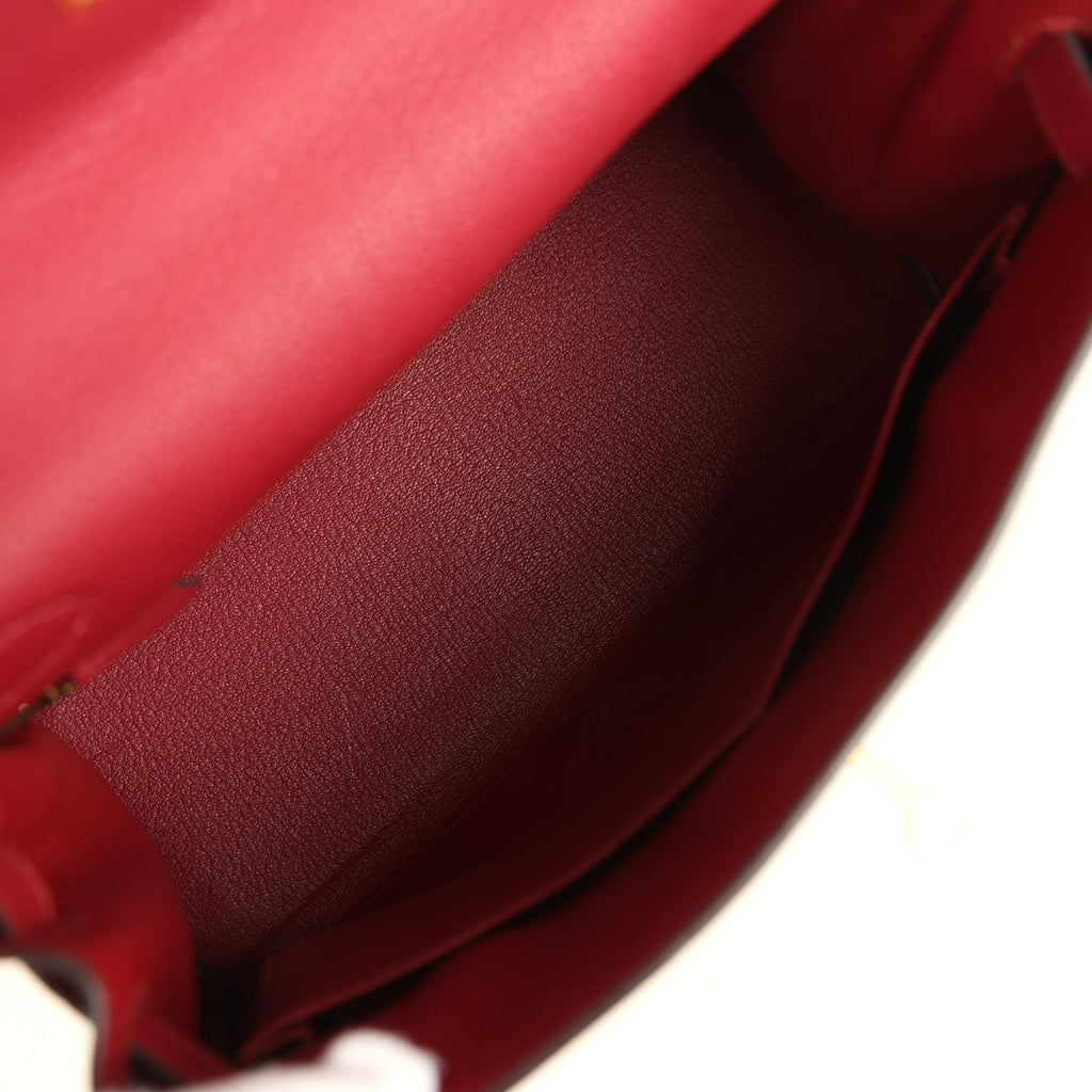 Hermes Kelly Retourne 28 Rouge Grenat Togo Gold Hardware