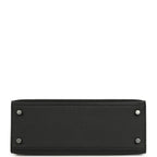 Hermes Kelly Sellier 25 Black Epsom Palladium Hardware