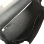 Hermes Kelly Sellier 25 Black Epsom Palladium Hardware