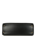 Vintage Hermes Kelly Retourne 35 Black Box Gold Hardware