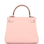 Hermes Kelly Retourne 25 Rose Sakura Swift Palladium Hardware