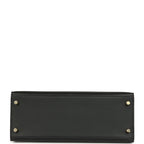 Hermes Kelly Sellier 28 Black Epsom Gold Hardware