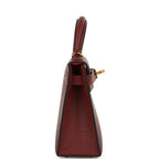Hermes Special Order (HSS) Kelly Sellier 20 Rouge H Verso Chevre Mysore Gold Hardware