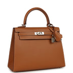 Hermes Kelly Sellier 25 Gold Epsom Palladium Hardware