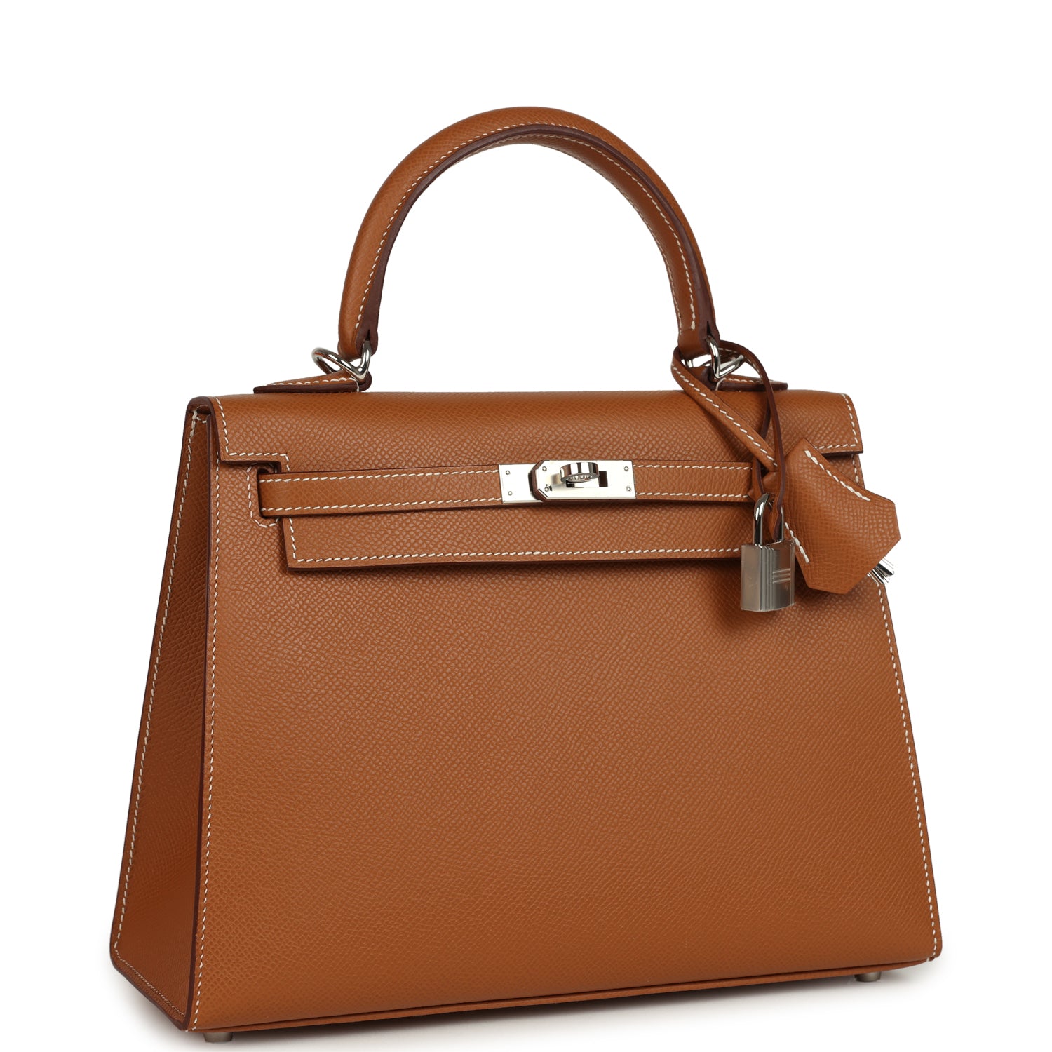 Hermes Kelly Sellier 25 Gold Epsom Palladium Hardware