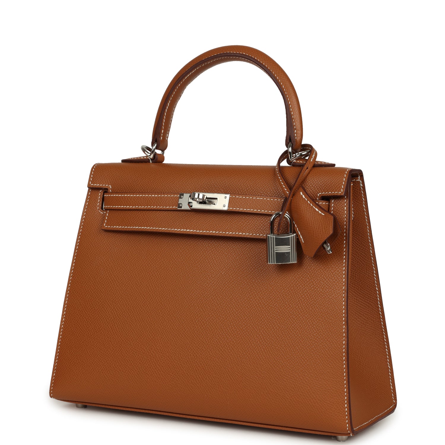 Hermes Kelly Sellier 25 Gold Epsom Palladium Hardware