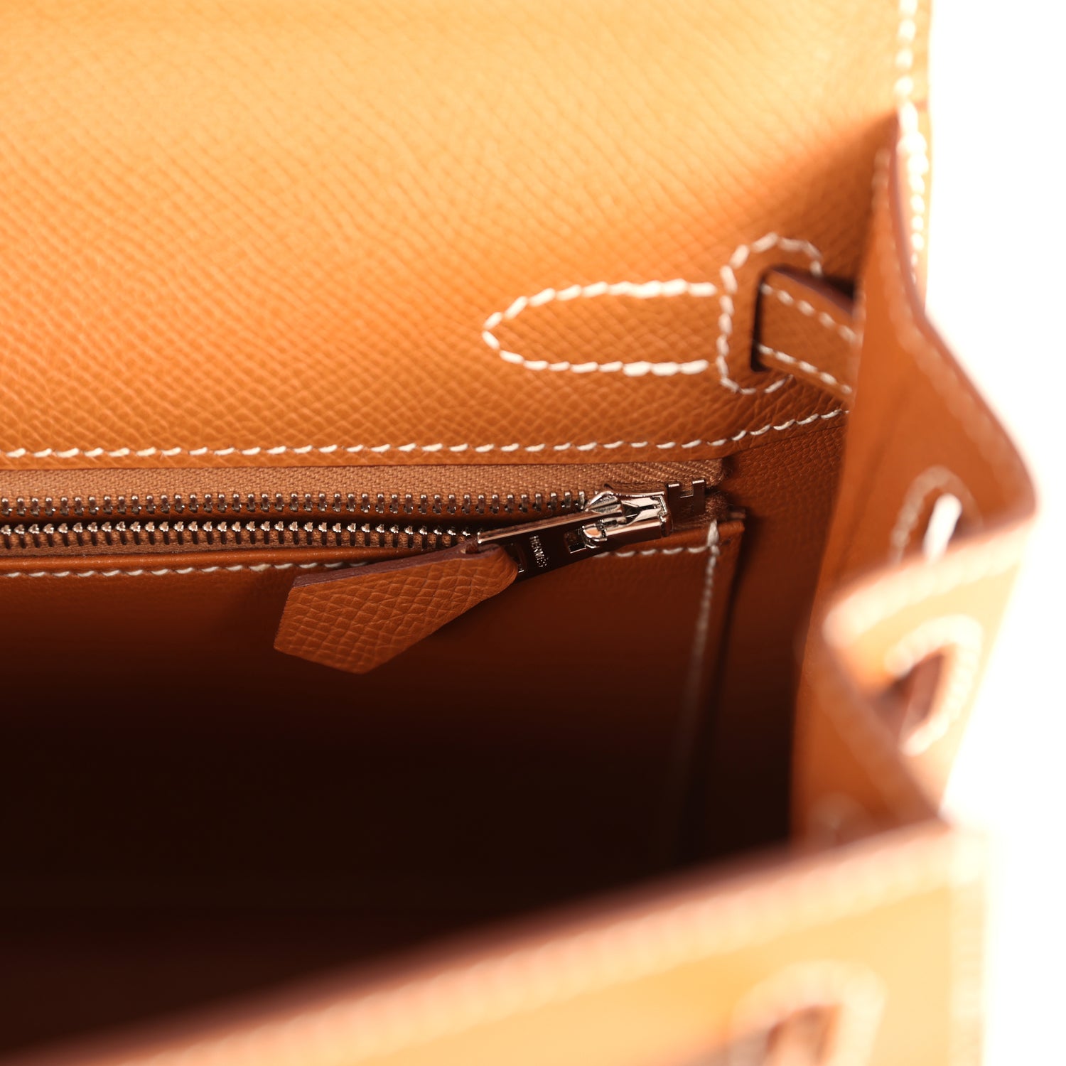 Hermes Kelly Sellier 25 Gold Epsom Palladium Hardware