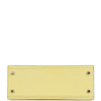 Hermes Kelly Sellier 25 Limoncello Ostrich Palladium Hardware