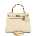 Hermes Kelly Sellier 25 Nata Epsom Gold Hardware