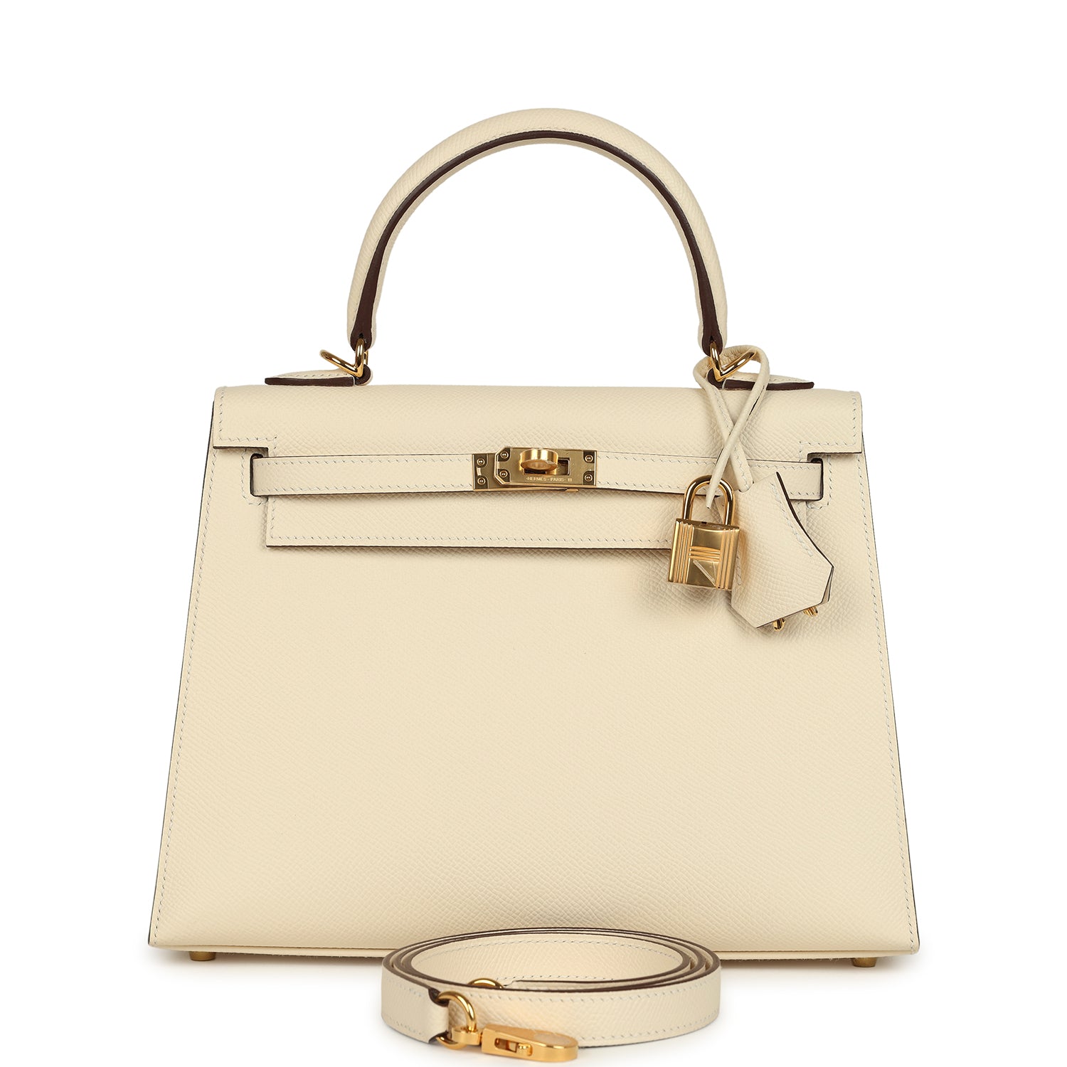 Hermes Kelly Sellier 25 Nata Epsom Gold Hardware