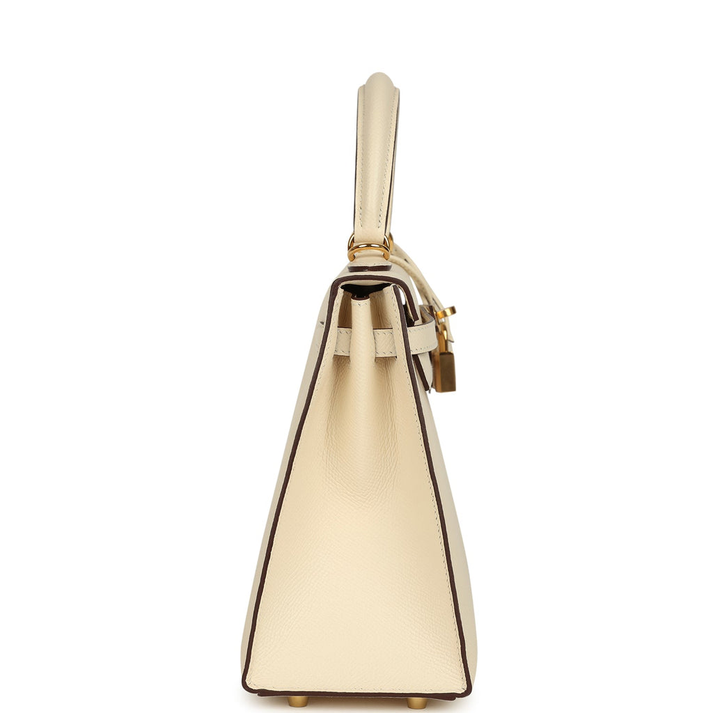Hermes Kelly Sellier 25 Nata Epsom Gold Hardware