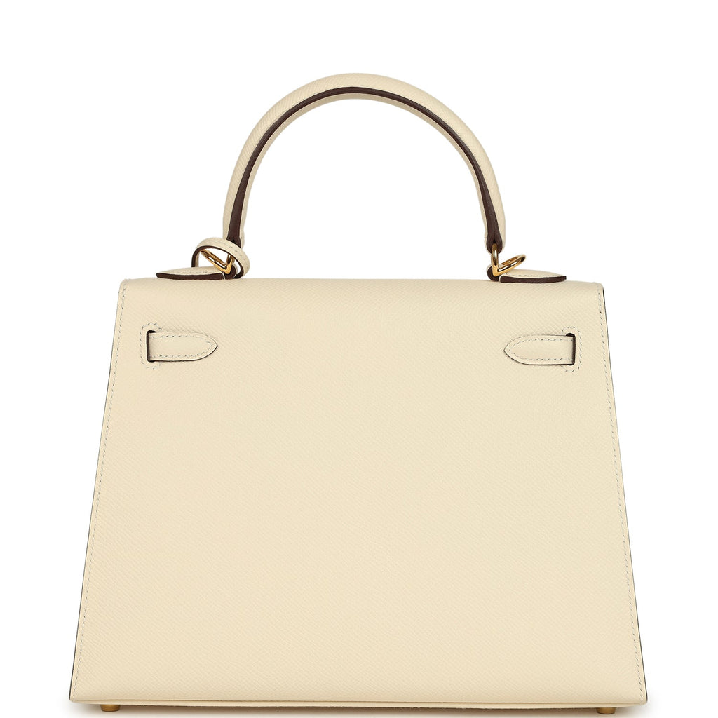 Hermes Kelly Sellier 25 Nata Epsom Gold Hardware