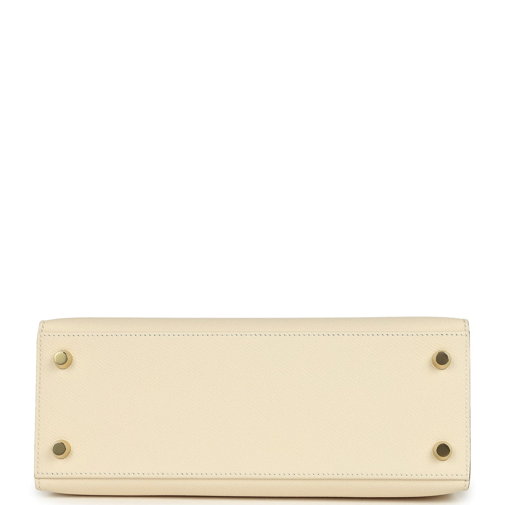 Hermes Kelly Sellier 25 Nata Epsom Gold Hardware