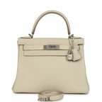 Hermes Special Order (HSS) Kelly Retourne 28 Beton Verso Togo Brushed Palladium Hardware