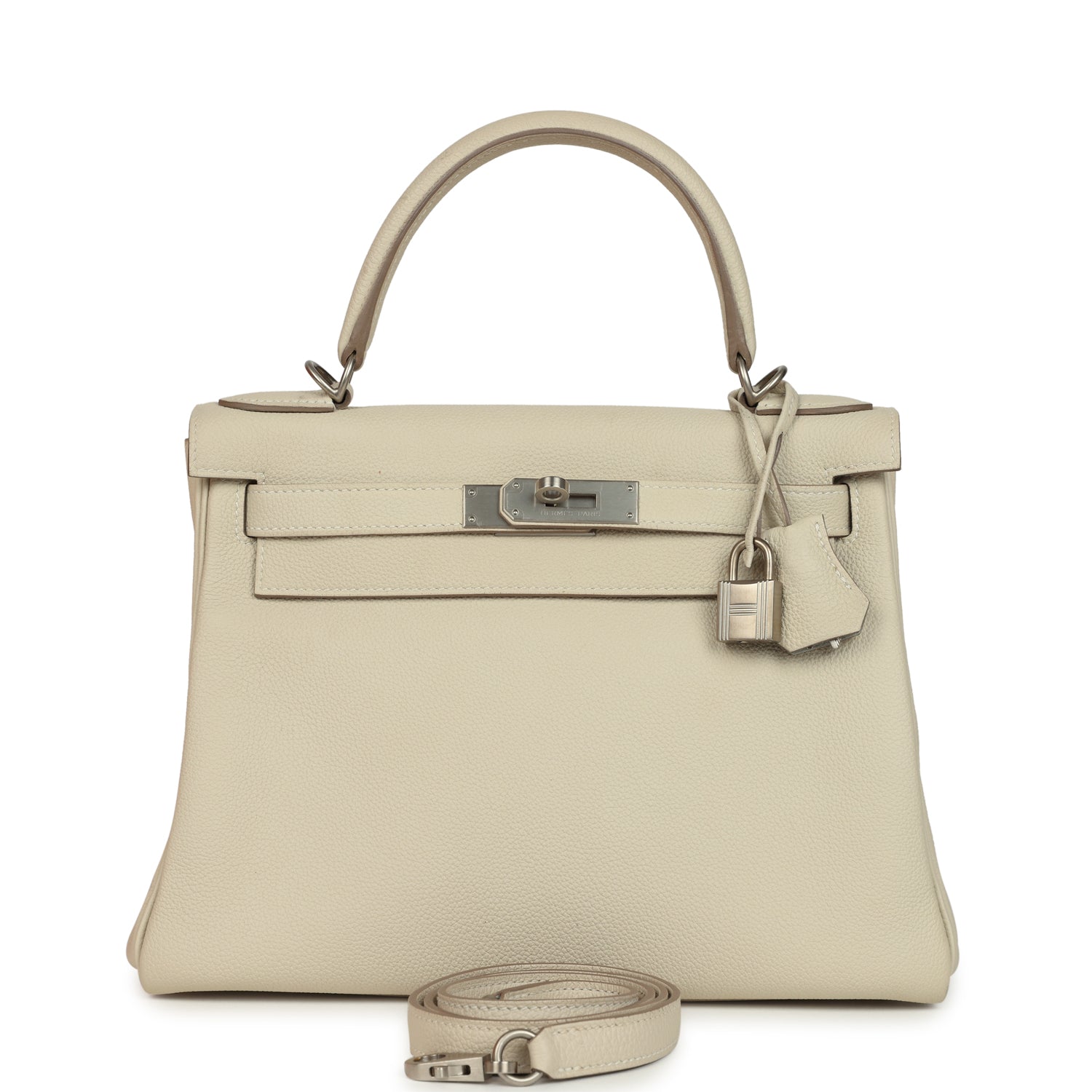 Hermes Special Order (HSS) Kelly Retourne 28 Beton Verso Togo Brushed Palladium Hardware