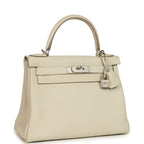 Hermes Special Order (HSS) Kelly Retourne 28 Beton Verso Togo Brushed Palladium Hardware