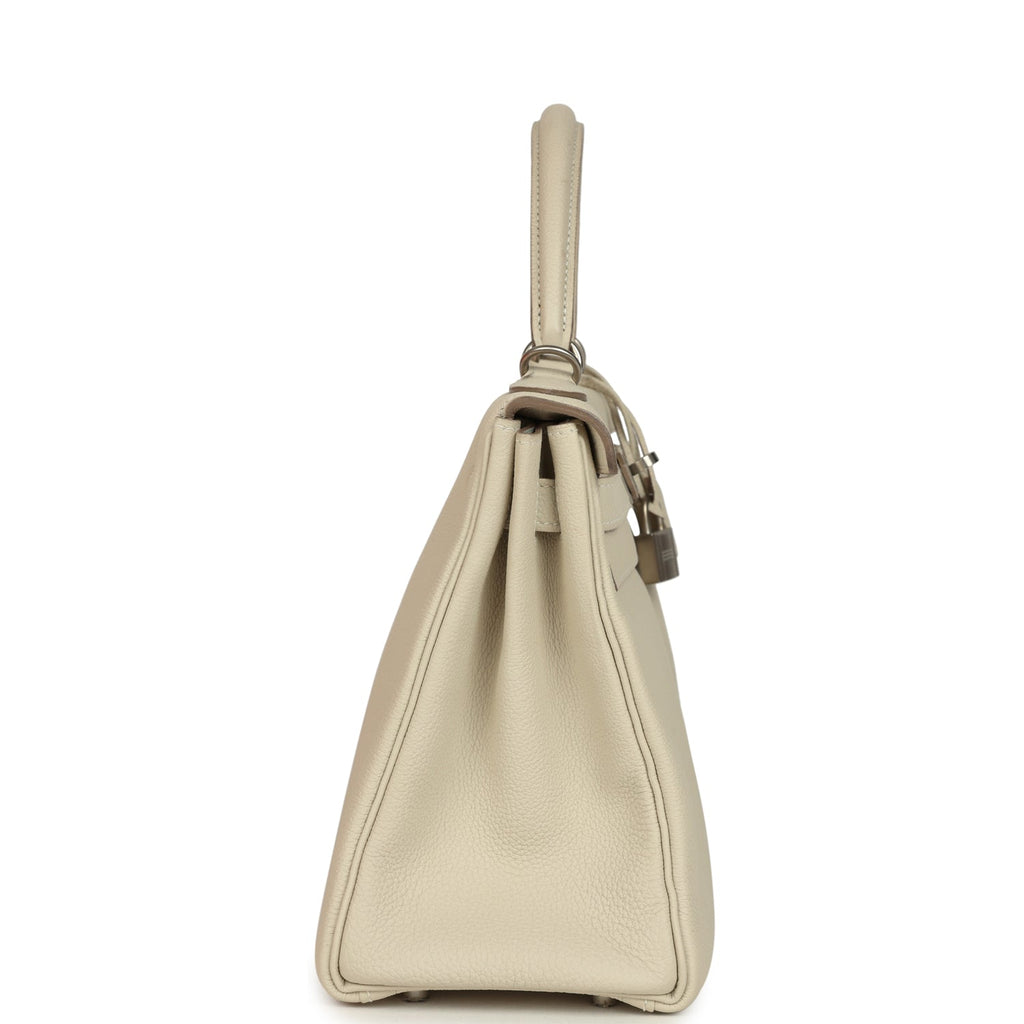 Hermes Special Order (HSS) Kelly Retourne 28 Beton Verso Togo Brushed Palladium Hardware