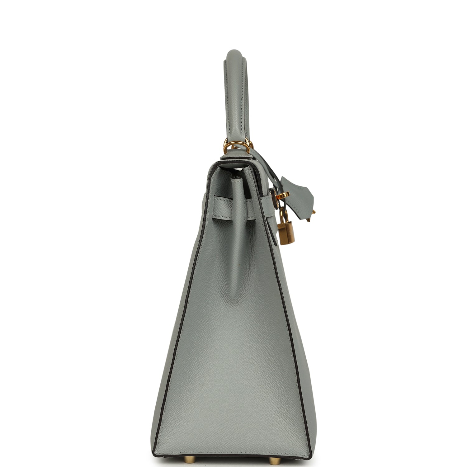 Hermes Kelly Sellier 32 Bleu Glacier Epsom Gold Hardware