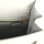 Hermes Kelly Sellier 32 Bleu Glacier Epsom Gold Hardware