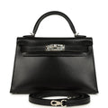 Hermes Kelly Sellier 20 Black Box Palladium Hardware
