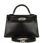 Hermes Kelly Sellier 20 Black Box Palladium Hardware