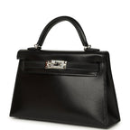 Hermes Kelly Sellier 20 Black Box Palladium Hardware